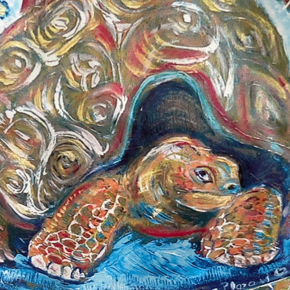 Heavy Duty Large Tote Bag of Galapagos Tortoise NEW - Picture 3 of 9